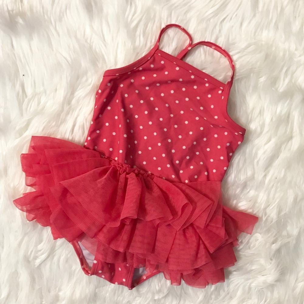 Circo Pink Polka Dot Tutu One Piece Swimsuit 2T